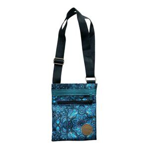 Dakine Blue Jive Magnolia  Adjustable Crossbody Bag Zip Closure